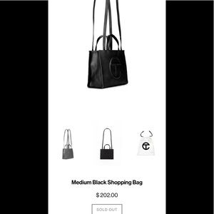 Medium Black Telfar Shopping Bag